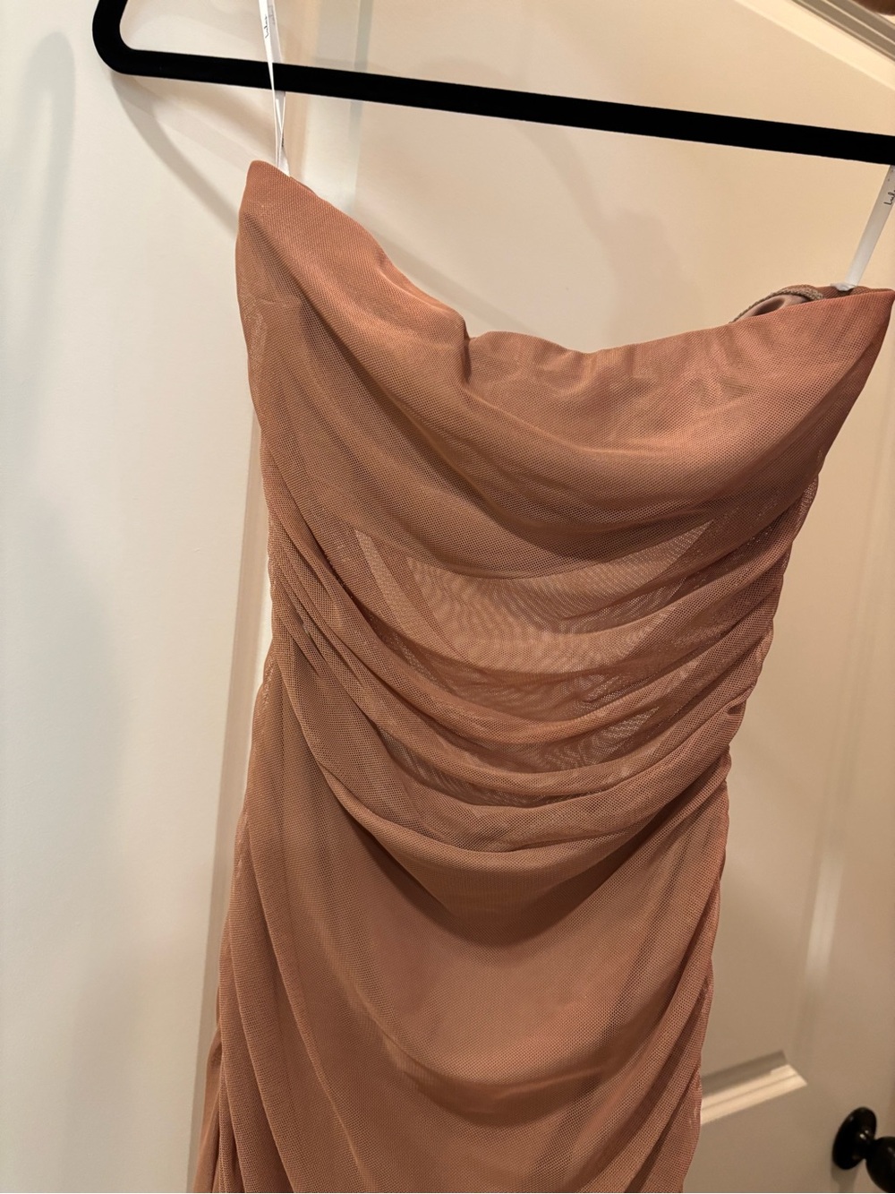 Lulus Ruched Strapless Dress - Picture 3 of 3